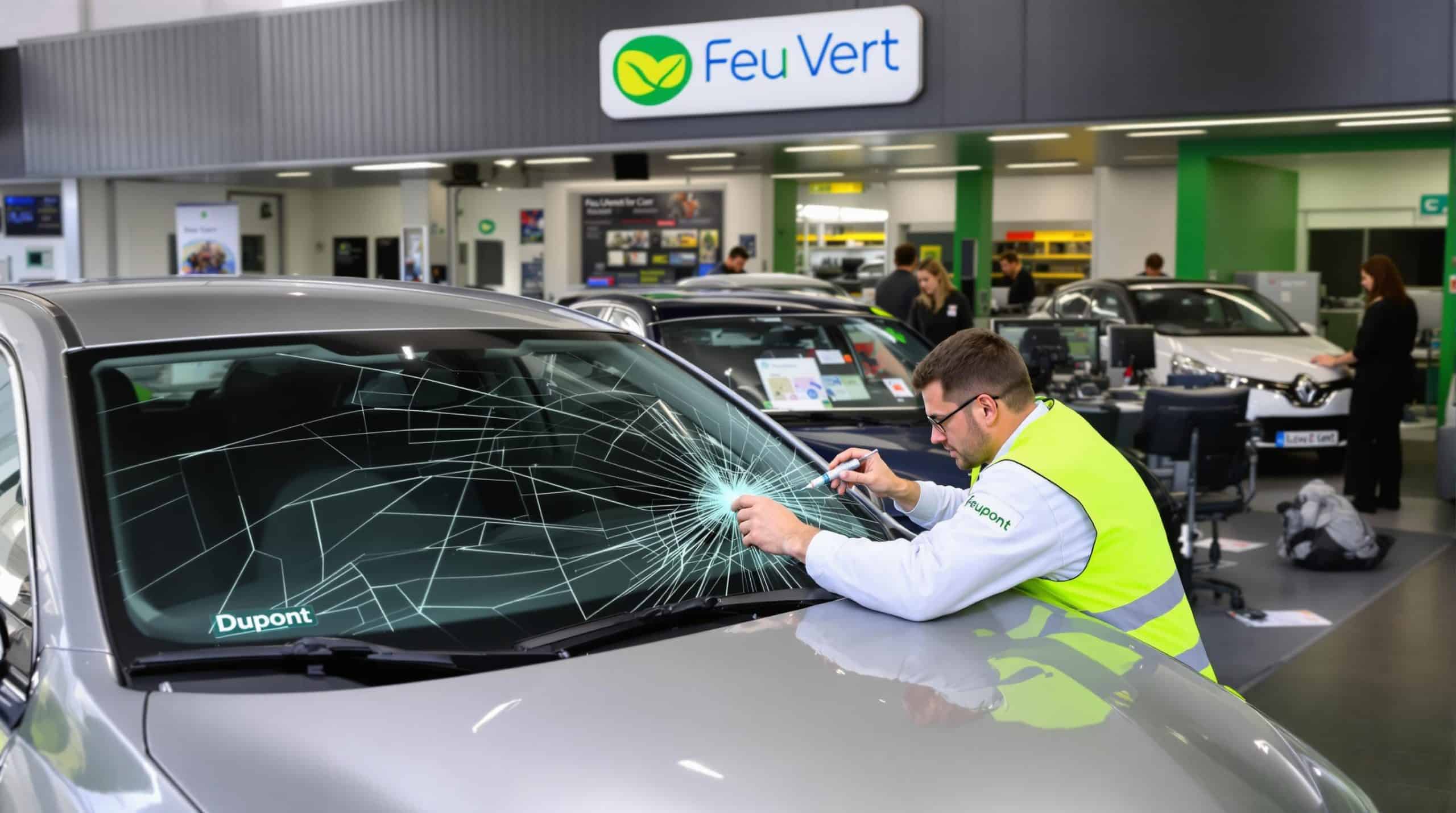pare-brise et feu vert : une collaboration pour garantir la s&eacute;curit&eacute; routi&egrave;re