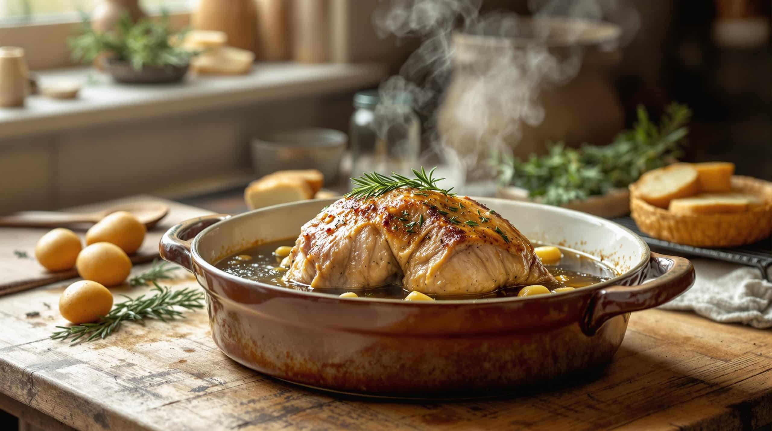 R&ocirc;ti de porc &agrave; la cocotte : techniques de cuisson et conseils culinaires