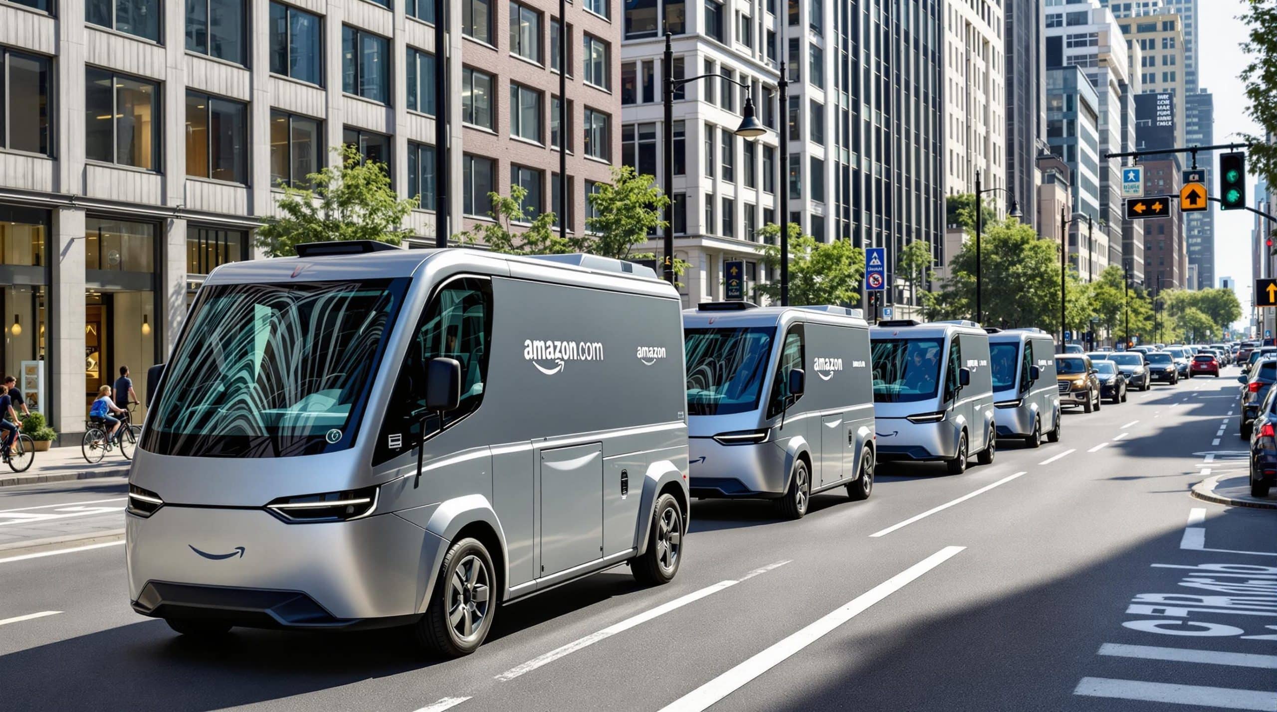 Amazon accentue sa transition vers l’&eacute;lectrique avec l’introduction de 600 nouveaux v&eacute;hicules utilitaires