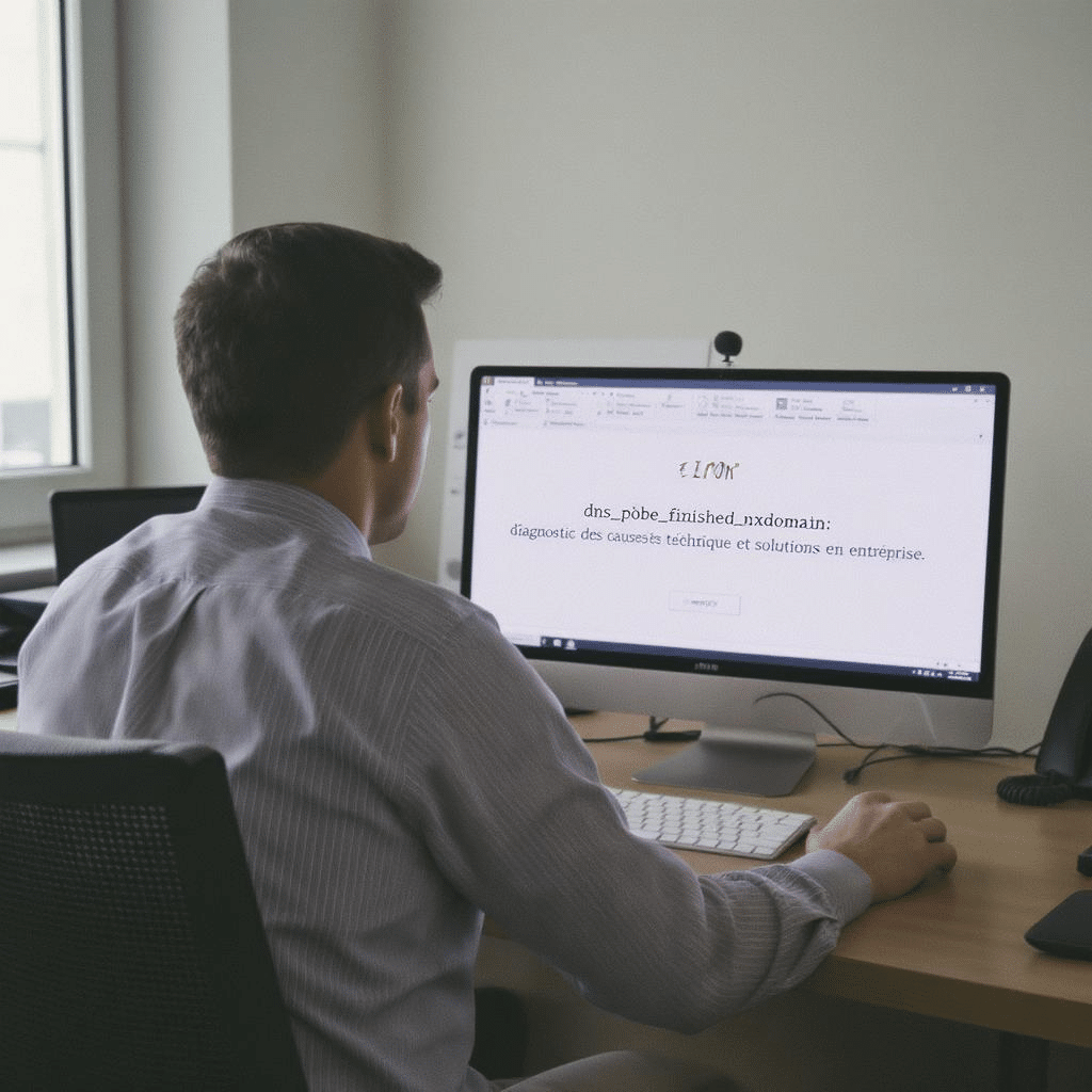 DNS_probe_finished_nxdomain : diagnostic des causes techniques et solutions en entreprise