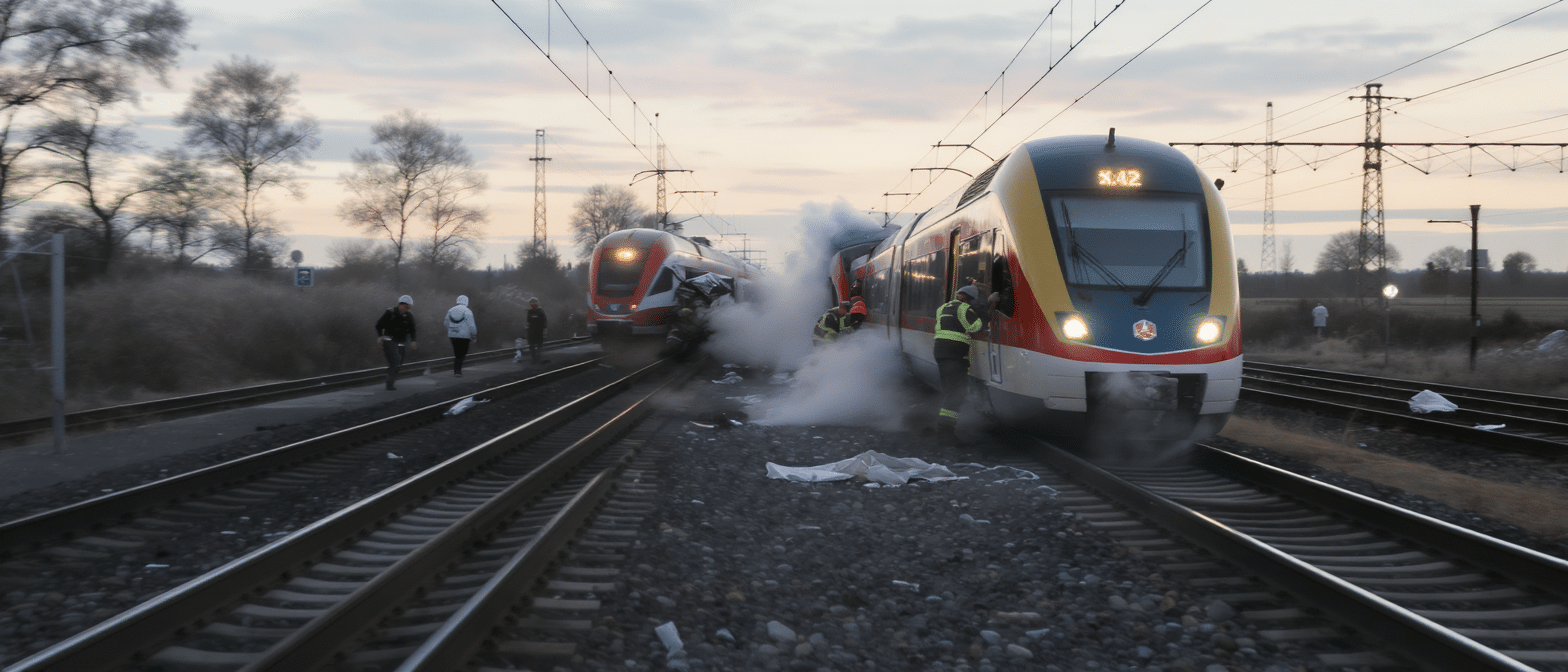 Collision ferroviaire au Danemark : au moins 17 personnes bless&eacute;es apr&egrave;s un accident de train