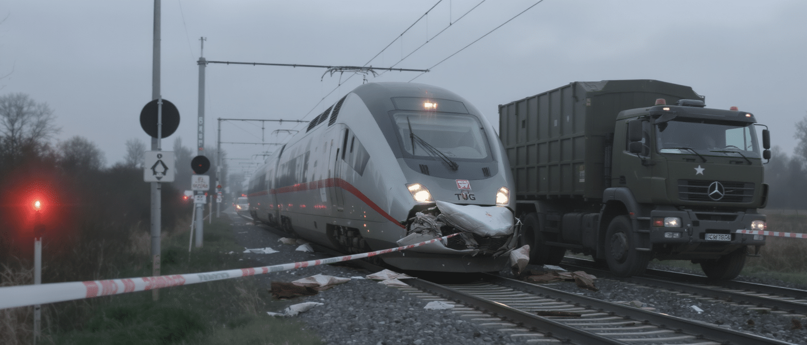 Drame dans le Pas-de-Calais : un TGV heurte un poids lourd, le conducteur perd la vie, deux bless&eacute;s en &eacute;tat critique