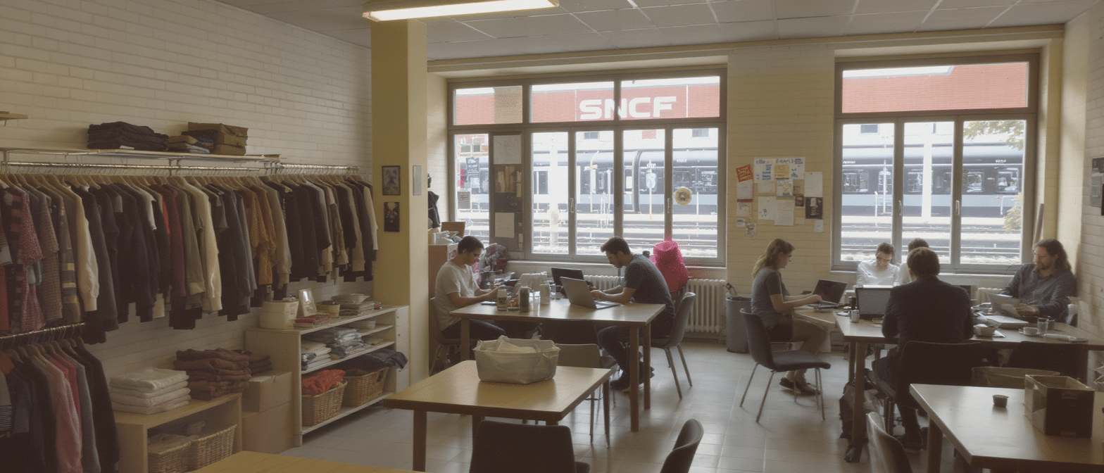 Petites gares : la SNCF les r&eacute;invente en friperies et espaces de coworking pour sauver leur patrimoine